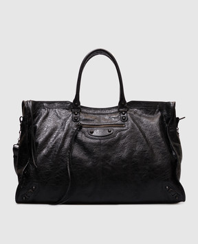 Balenciaga Чорна шкіряна дорожня сумка Le City 8103642ABEK