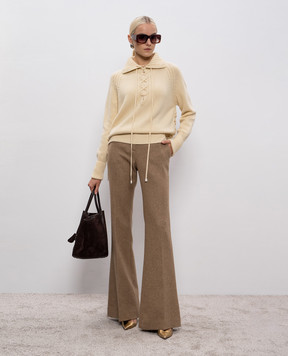 Ermanno Scervino Бежевий светр з кашеміру D475M716BHZ