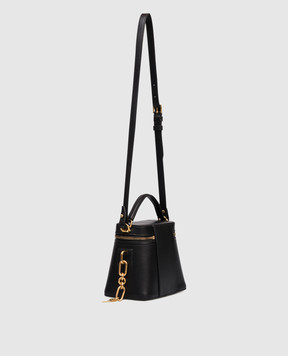 Balmain Черная кожаная сумка Pulse Vanity FN1BH004LORL