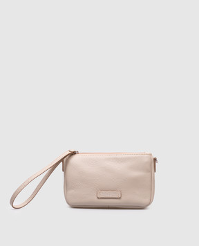 Gianni Chiarini Бежева шкіряна сумка крос-боді Nora з логотипом BS10224GRN