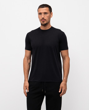 Tom Ford Чорна футболка з монограмою логотипа JCS004JMT012