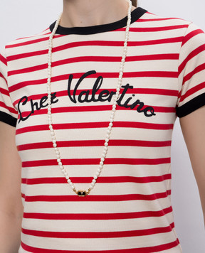 Valentino Белые бусы с эмблемой VLogo 6W2J0X99NBS