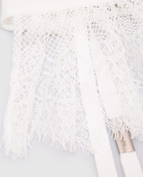 Ann Demeulemeester Белый воротник Regina из шелка с кружевом B0013033FA617