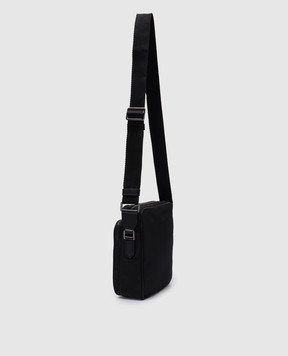 Dolce&Gabbana Черная сумка через плечо с фактурным логотипом BM2294AG182