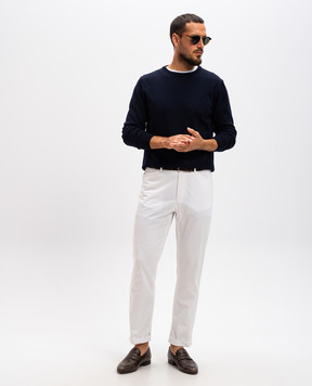 Cashmere&Whiskey Синий джемпер из шерсти 92392