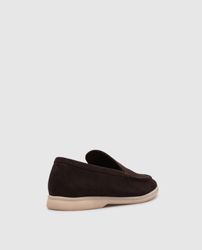 Loro Piana Коричневые замшевые лоферы Summer Walk FAE8124