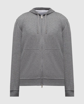 Brunello Cucinelli Серая меланжевая спортивная куртка MM8319069G