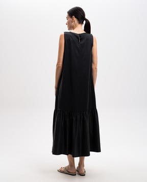 Asceno Чорна сукня Rhea із шовку D043F01C01
