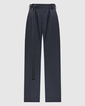Ann Demeulemeester Серые брюки Linna из шерсти 2402WTR01FA515