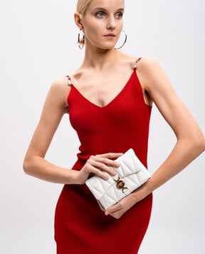 Versace Біла шкіряна сумка крос-боді Kleio 10177401A12975