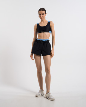 Off-White Черные шорты двойной конструкции с логотипом OWVH02DS25JER001