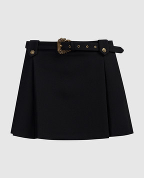 Versace Jeans Couture Черная юбка мини с защипами 76HAE814N0103