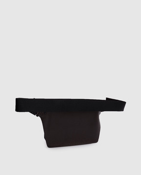 Cashmere&Whiskey Коричневая кожаная поясная сумка с логотипом BUMBAG