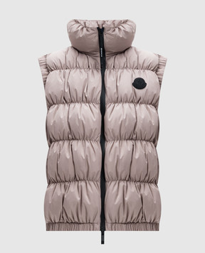 Moncler Рожевий стьобаний пуховий жилет Apriate J20931A000265973I