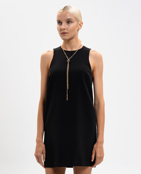 Twinset Чорна сукня міні з ланцюжком 252TP2302