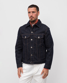 Brunello Cucinelli Синя джинсова куртка M233P6909