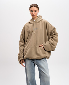 Vetements худи цвета хаки с логотипом UA66HD600T