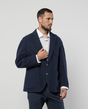 Stefano Ricci MTM Синий блейзер из шерсти M3RSDB23T0W0004M