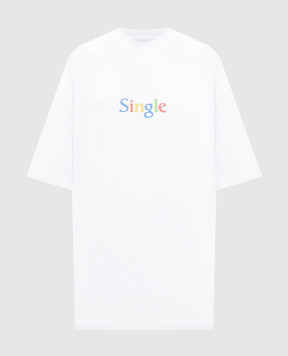 Vetements Белая футболка с надписью UA66TR700Ww
