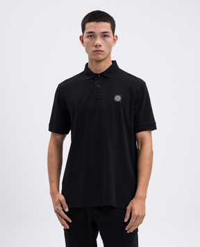 Stone Island Чорне поло з логотипом K2S152200005S0017