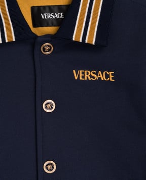 Versace Дитяча синя куртка з логотипом 10199911A14908