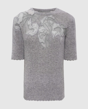 Ermanno Scervino Серый топ из шерсти и кашемира D475L317APRNR
