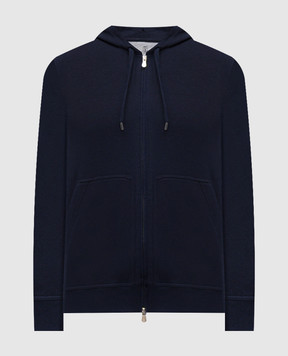 Brunello Cucinelli Синяя спортивная куртка с кашемиром MM8329069G