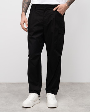 Dolce&Gabbana Чорні карго з логотипом GP0L1TFUEFJ