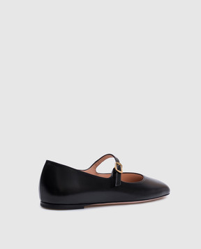 Bally Черные кожаные балетки WA051FVT821