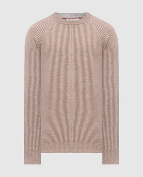 Brunello Cucinelli Бежевий светр з кашеміру M2274100