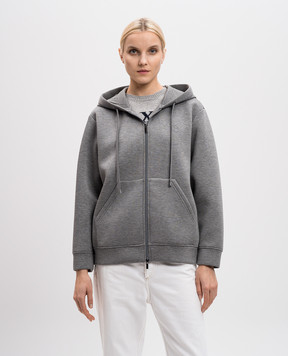 Max Mara Weekend Сіра меланжева спортивна куртка DOVERE DOVERE