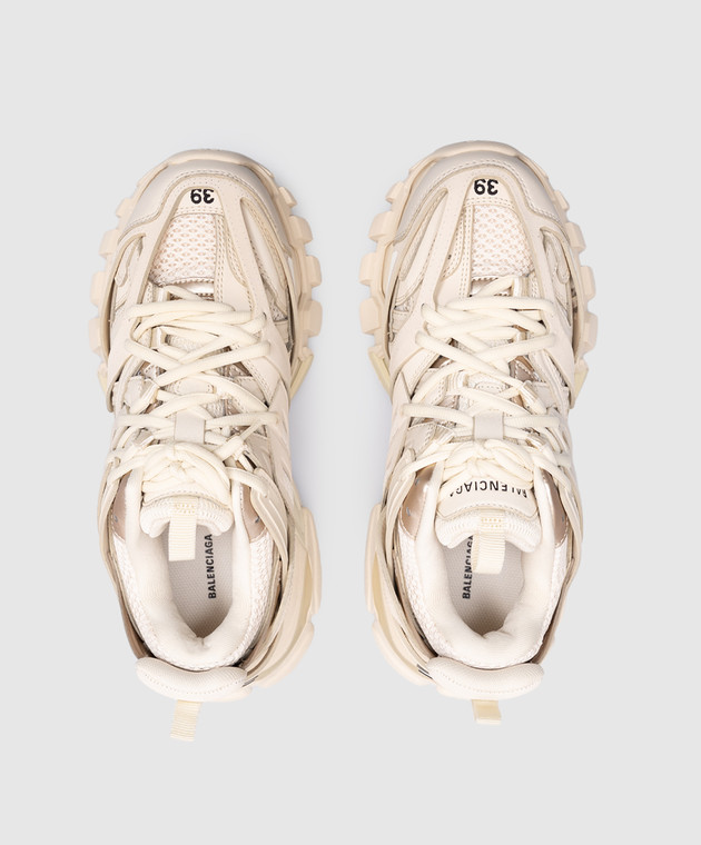 Balenciaga Бежевые кроссовки Track с логотипом 542436W2LA2 изображение 4