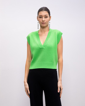 Allude Зеленый жилет из шерсти и кашемира 25217632