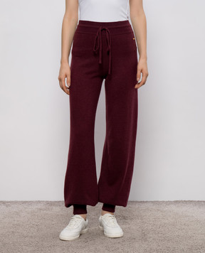 Enrico Mandelli Бордовые спортивные штаны из кашемира 2KD16A5519
