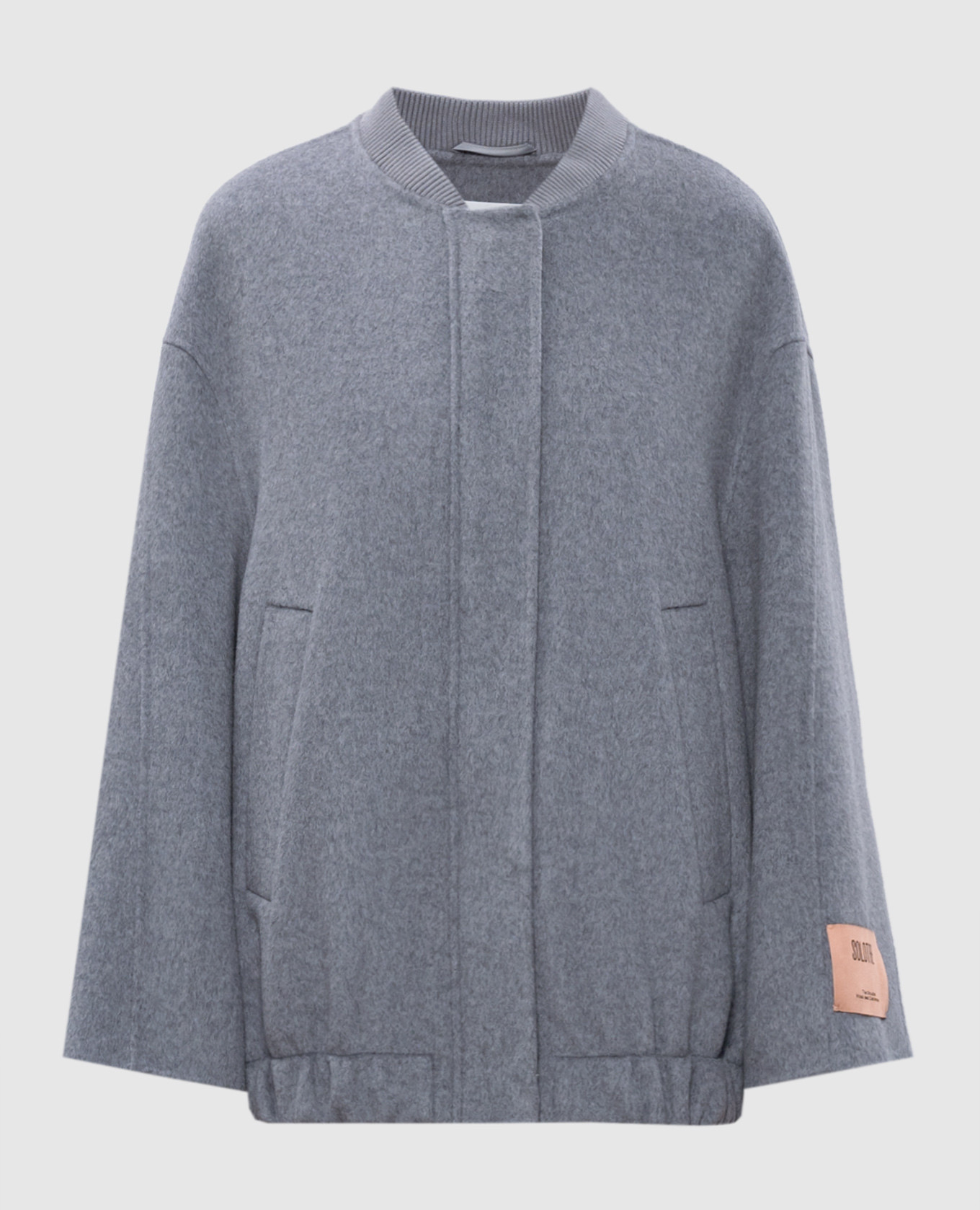 

Серая куртка из шерсти и кашемира с логотипом, Серый, Куртки