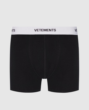 Vetements Черные трусы-боксеры с логотипом MA66UN120B