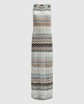 Missoni Платье макси в геометрический узор с люрексом. DS24SG5EBK039D