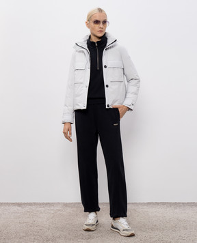 Woolrich Сіра пухова куртка з логотипом CFWWOU2049FRUT5182