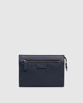 Gianni Chiarini Синій шкіряний клатч Florence BSUB18290GRNCRV
