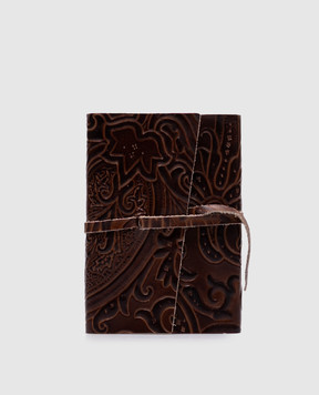 Etro Коричневый блокнот в кожаной обложке 31323