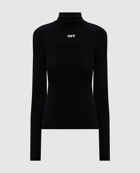 Off-White Чорний гольф з принтом логотипа Off 2AD122C99JER003
