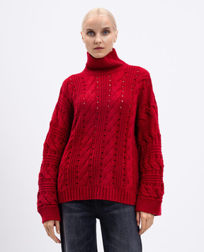 Twinset Червоний светр з вовною 252TT3101