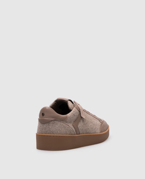 Canali Бежевые кроссовки с логотипом RC01200491219