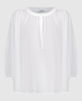 Peserico Біла блуза з ланцюжком моніль S06242L100481