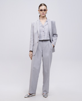 Twinset Фіолетовий жакет з льоном 251TP2760
