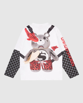 Sprayground Детский белый лонгслив Teddy Bear Backpack SPY1269