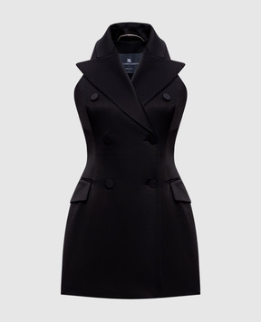 Ermanno Scervino Чорний двобортний жилет із шовку D466N726HKC