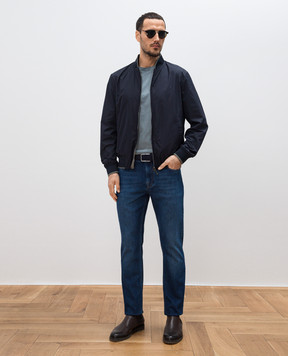 Canali Сіра футболка прямого крою MJ00002T0356