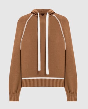 Twinset Коричневые худи с окантовкой 252LI3NEE