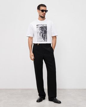 Versace Белая футболка с принтом 10133021A15085